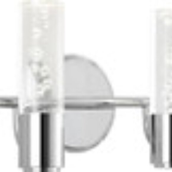 JONATHAN Y 10.75" Minimalist Modern Bubble Acrylic/Iron Integrated Vanity Chrome - Picture 1 of 2